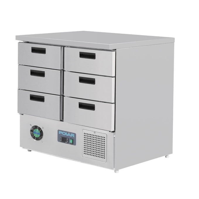 Table réfrigérée positive 6 tiroirs série G 240 L - Polar