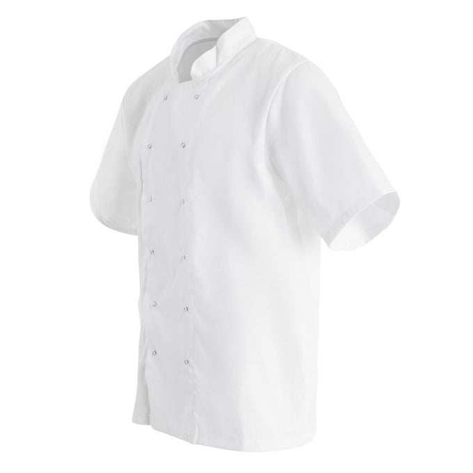 Veste de cuisine mixte Boston manches courtes blanche - Whites Chefs Clothing