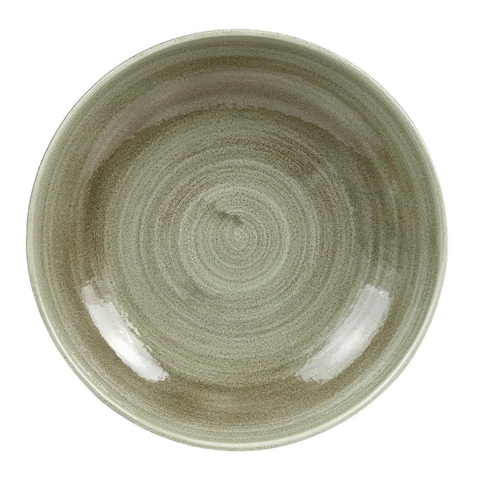 Assiettes coupes rondes Stonecast Patina Antique Green 182 mm (lot de 12) - Churchill