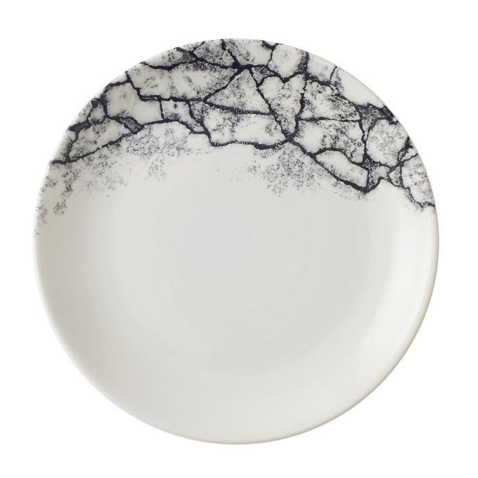 Assiettes rondes Kintsugi Accents Quartz Black Evolve 165 mm (lot de 12) - Churchill