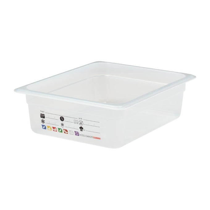 Bac en polypropylène Safetrak IML GN 1/2 100 mm - Cambro