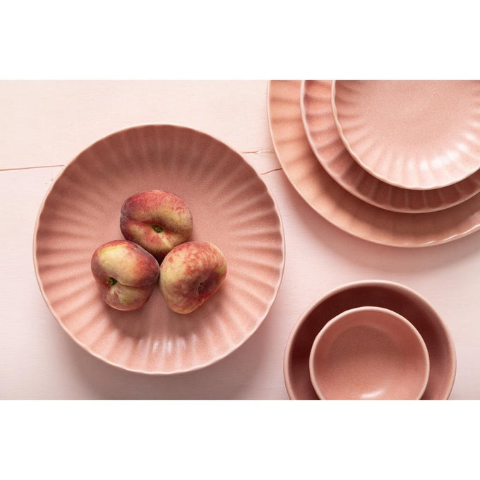 Assiettes calottes Corallite pêche 220 × 50 mm (lot de 6) - Olympia