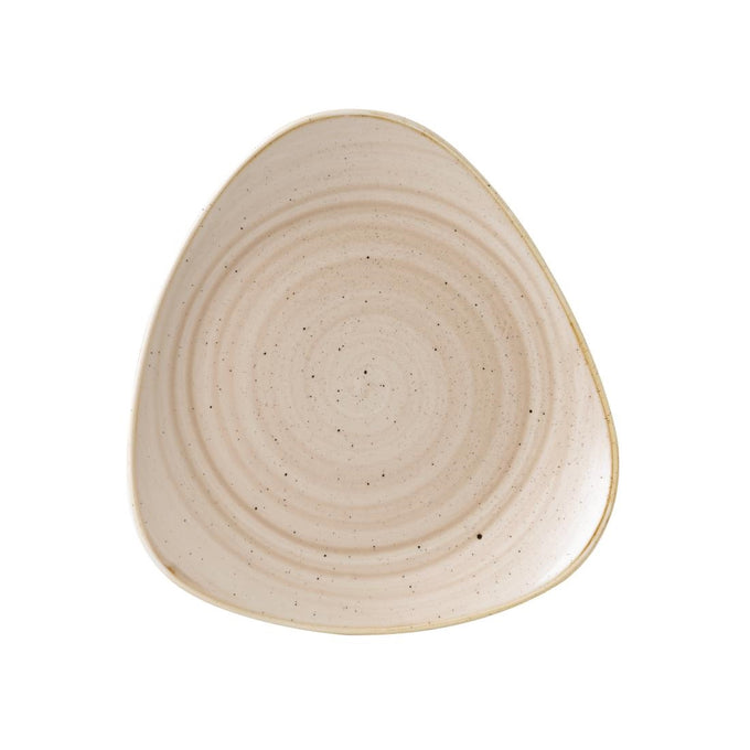 Assiettes triangulaires Stonecast Nutmeg Cream 311 mm (lot de 6) - Churchill