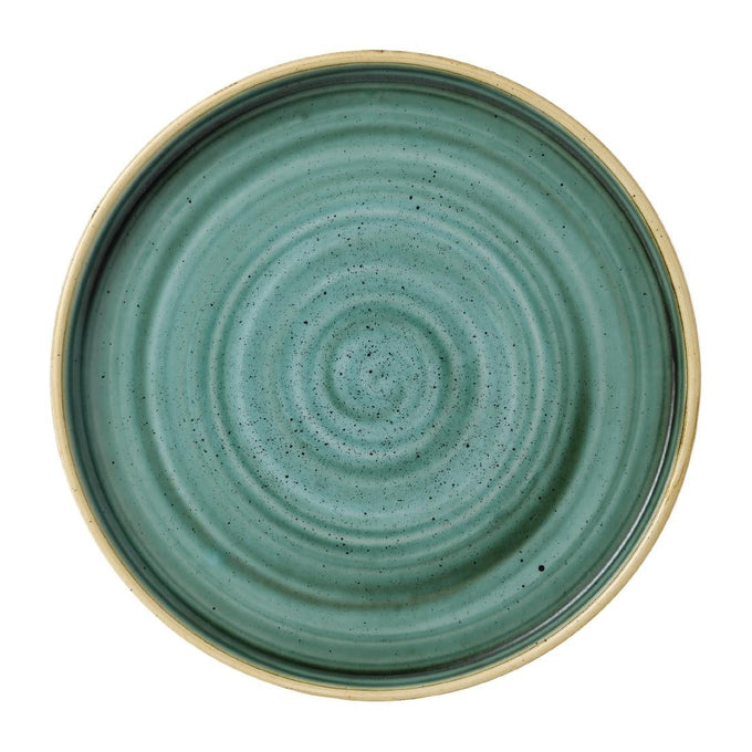 Assiettes avec rebord Stonecast Samphire Green 210 mm (lot de 6) - Churchill