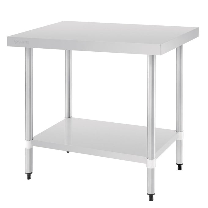 Table de préparation sans rebord en acier inoxydable 900 × 600 mm - Vogue