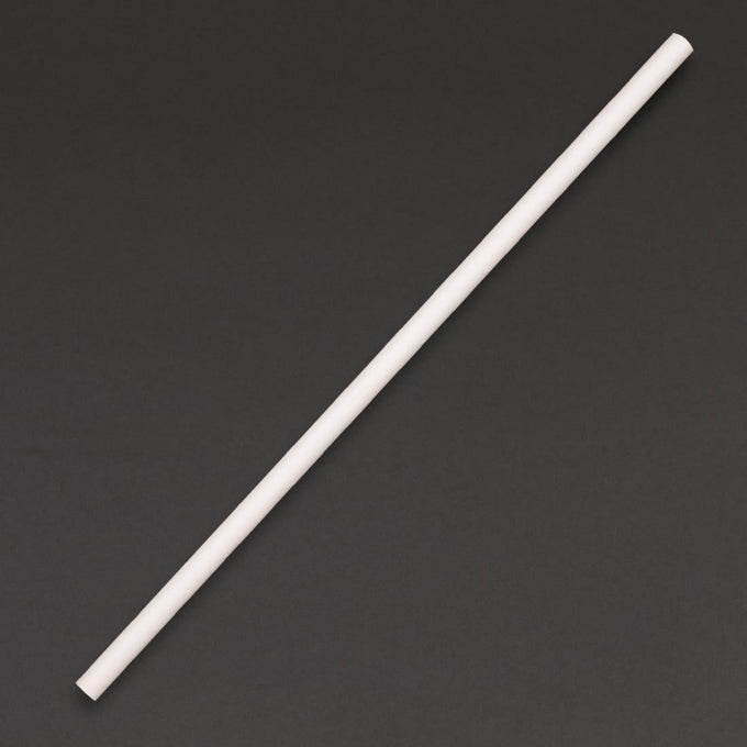Pailles en papier compostables blanches (lot de 250) - Fiesta Compostable