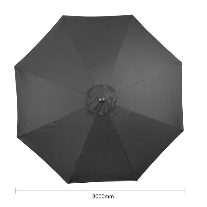 Parasol rond Seville 3m noir - Bolero