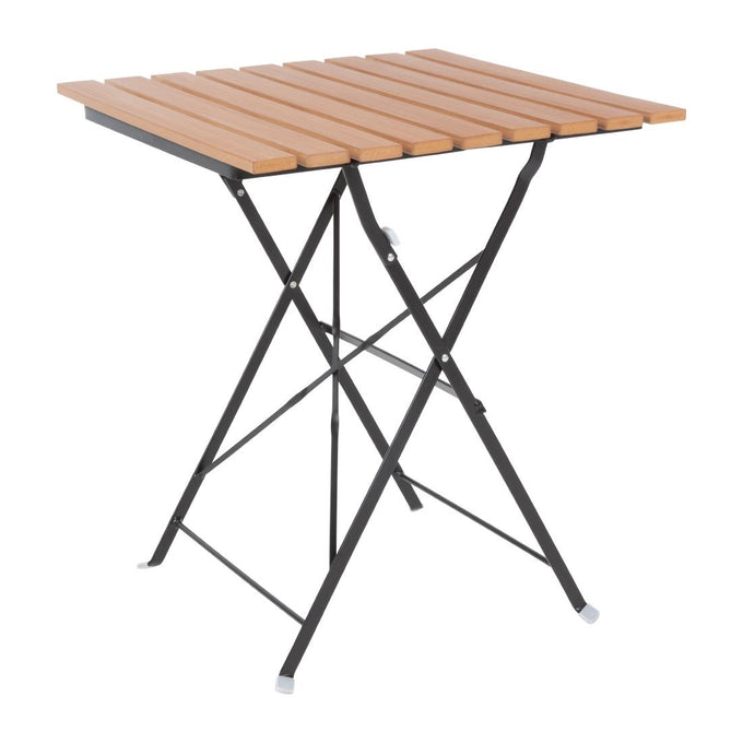 Table bistro carrée en imitation bois 600 mm - Bolero