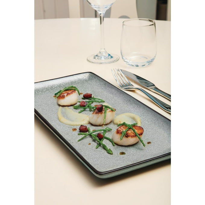 Assiettes Rectangulaires Mineral 335 mm (lot de 4) - Olympia