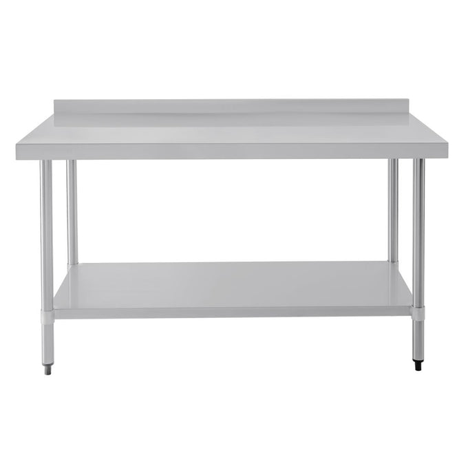 Table de préparation avec rebord en acier inoxydable 1500 × 600 mm - Vogue