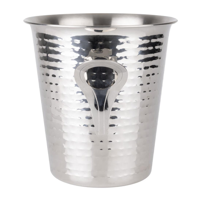 Seau à vin évasé martelé en acier inoxydable 4,3 L - Olympia