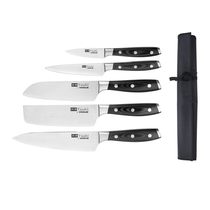 Ensemble de 5 couteaux japonais et étui Tsuki Series 7 - Vogue