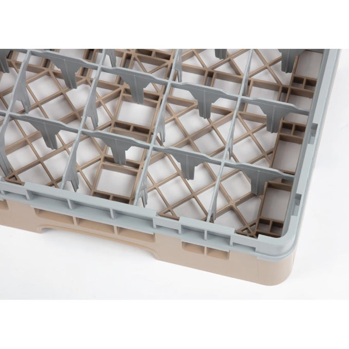 Casier à verres 25 compartiments Camrack beige hauteur max 92 mm - Cambro