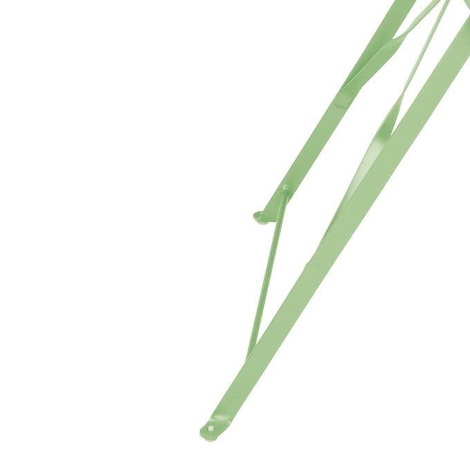 Table de terrasse carrée pliante en acier vert clair 595 mm - Bolero