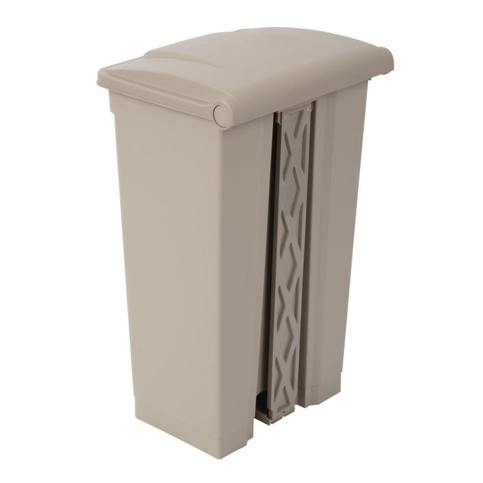 Poubelle à pédale beige 87 L - Jantex