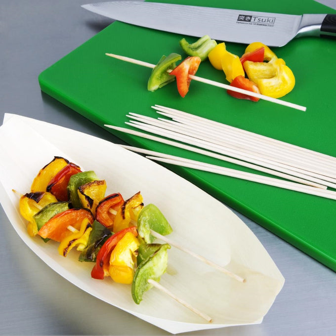 Brochettes en bois biodégradables Recyclable 180 mm (lot de 200) - Fiesta Compostable