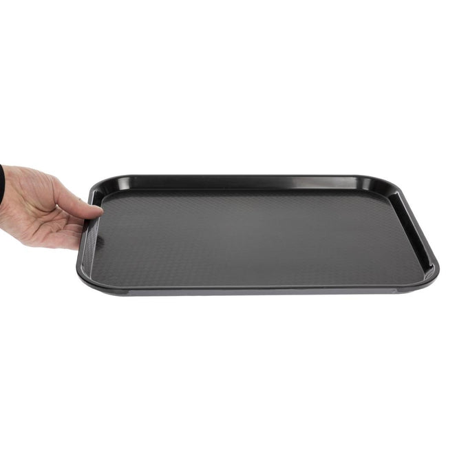Plateau en polypropylène Fast Food noir 410 mm - Cambro