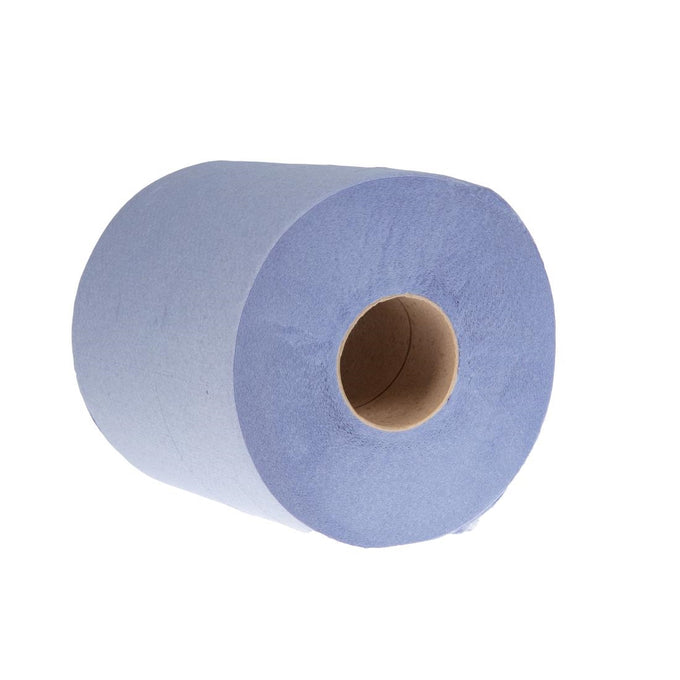 Bobines bleues 2 plis à dévidage central 120m (lot de 6) - Jantex