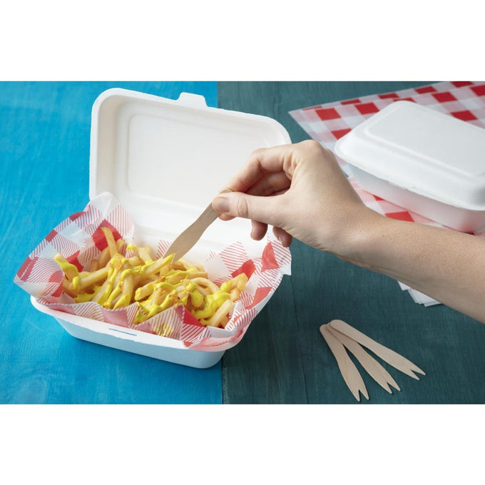 Fourchettes en bois biodégradables (lot de 1000) - Fiesta Compostable