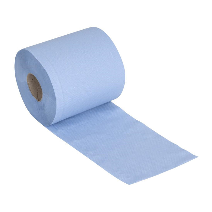 Bobines bleues 2 plis à dévidage central 120m (lot de 6) - Jantex