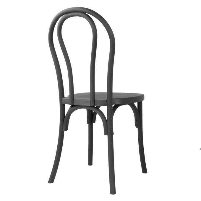 Chaises en résine style bois courbé Soho noires (lot de 4) - Bolero