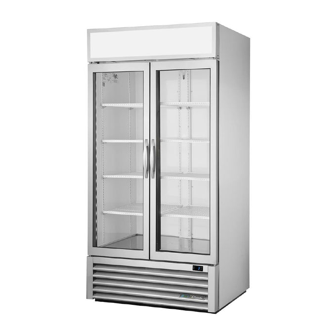 Vitrine positive libre service 2 portes 991 L GDM-35-HC-FGD01-ALU - True