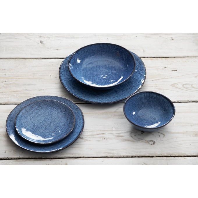 Assiettes plates Denim Blue 180 mm (lot de 6) - Olympia