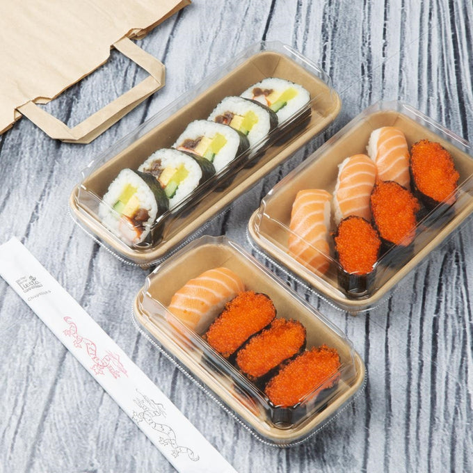 Barquettes à sushi No 2 220 × 90 mm (lot de 300) - Fiesta Recyclable