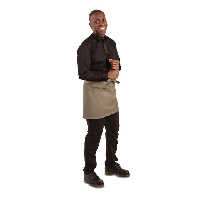 Tablier serveur court marron clair - Whites Chefs Clothing