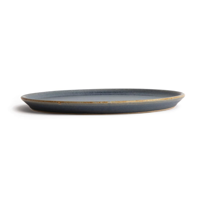 Assiettes plates granit bleu Canvas 265 mm (lot de 6) - Olympia