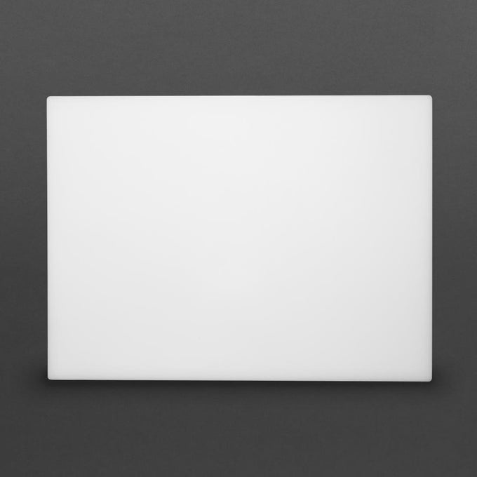 Grande planche à découper épaisse basse densité blanche - L 600 x P 450 x H 20 mm - Hygiplas