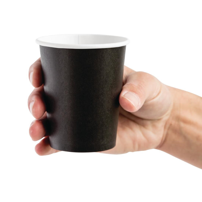 Gobelets boissons chaudes paroi simple noirs 230 ml (lot de 1000) - Fiesta Recyclable
