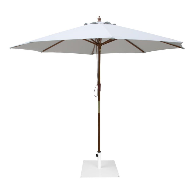 Pied de parasol plat en métal blanc 18 kg - Bolero