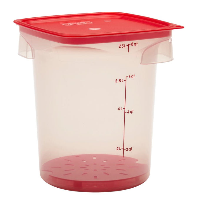 Égouttoir en polypropylène FreshPro CamRound rouge - Cambro