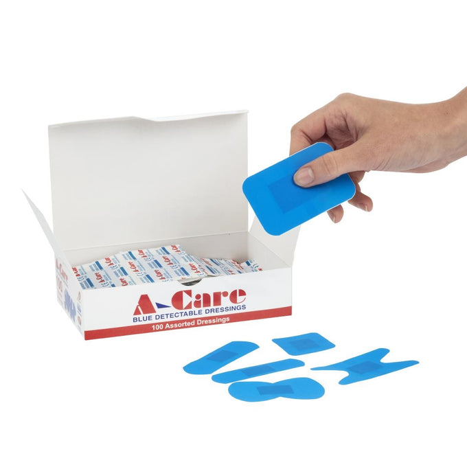 Pansements bleus assortis (lot de 100) - Aero