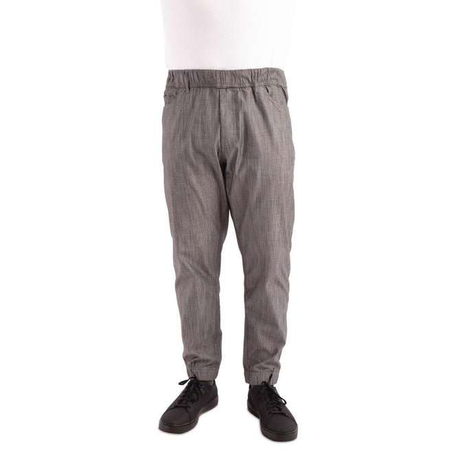 Pantalon de cuisine Works Urban Jogger 257 à fines rayures noires et blanches - Chef Works