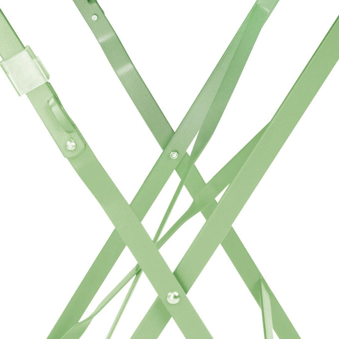 Table de terrasse carrée pliante en acier vert clair 595 mm - Bolero