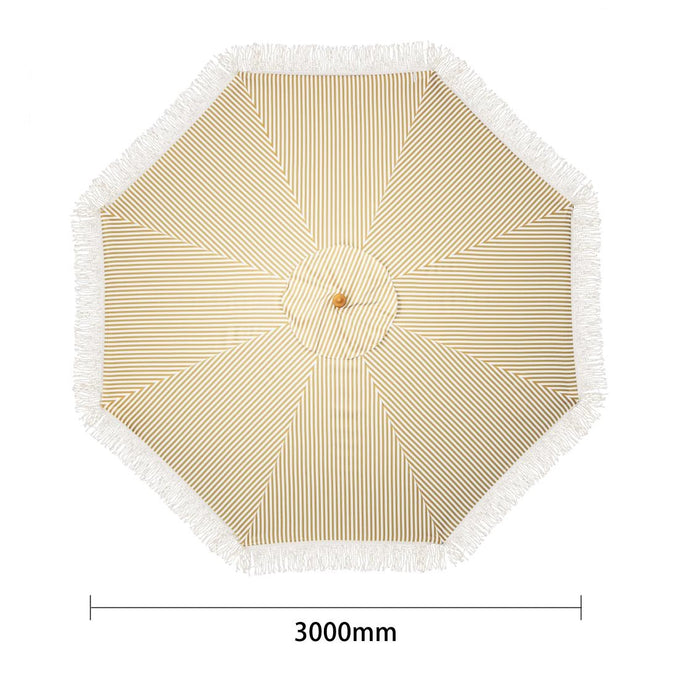 Parasol rond à rayures Sicile 2,5m - Bolero