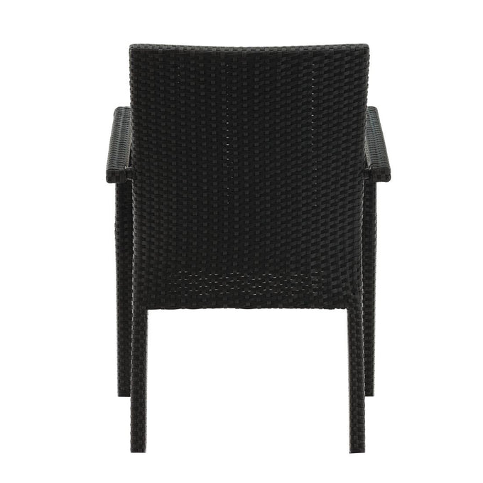 Fauteuils en rotin PE anthracite (lot de 4) - Bolero