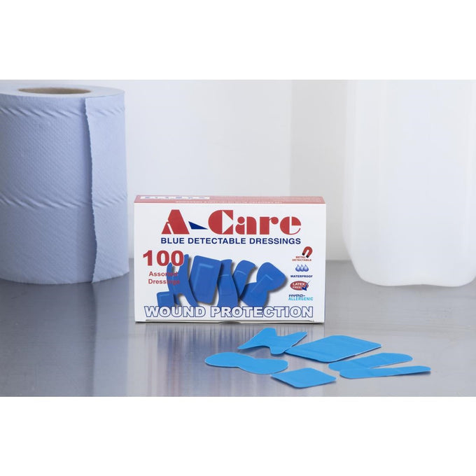 Pansements bleus assortis (lot de 100) - Aero