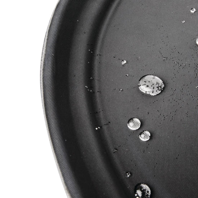 Plateau ovale antidérapant en polypropylène noir Kristallon 685 mm - Olympia