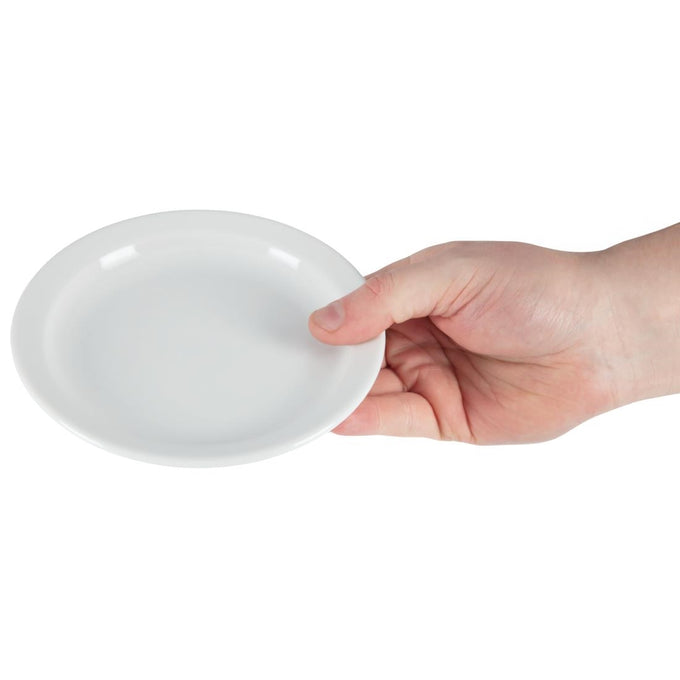 Assiettes à bord étroit Whiteware 150 mm (lot de 12) - Olympia