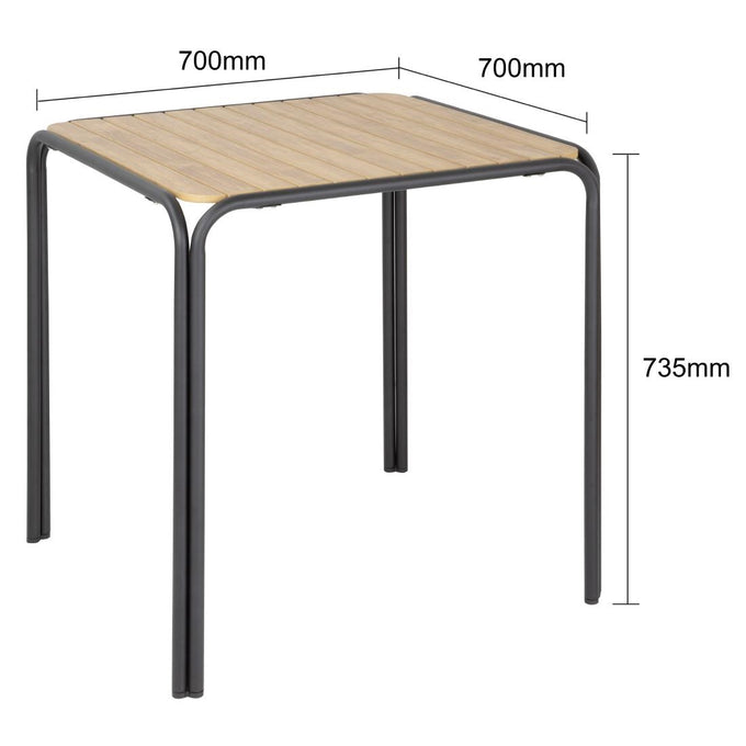 Table carrée en polywood Santorini 700 mm - Bolero