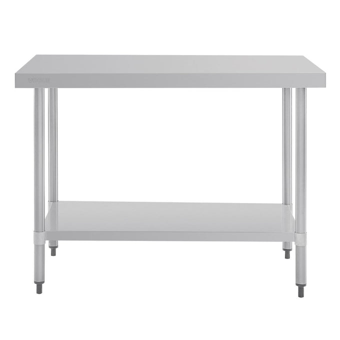 Table en acier inoxydable sans rebord 1200 × 700 mm - Vogue