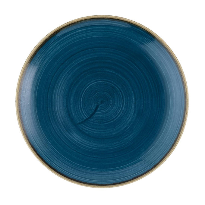 Assiettes rondes Stonecast Java Blue Evolve 220 mm (lot de 12) - Churchill