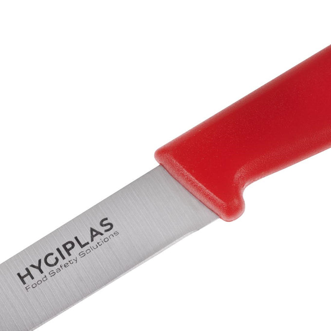 Couteau d'office rouge 75 mm - Hygiplas