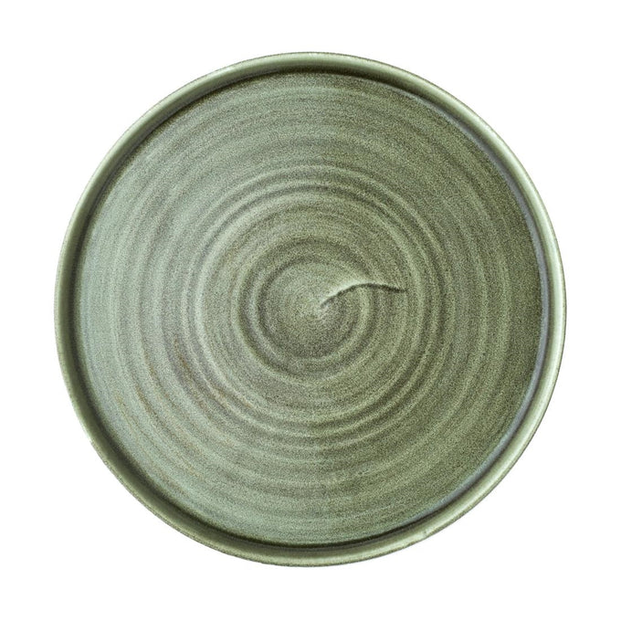Assiettes avec rebord Stonecast Patina Green 260 mm (lot de 6) - Churchill