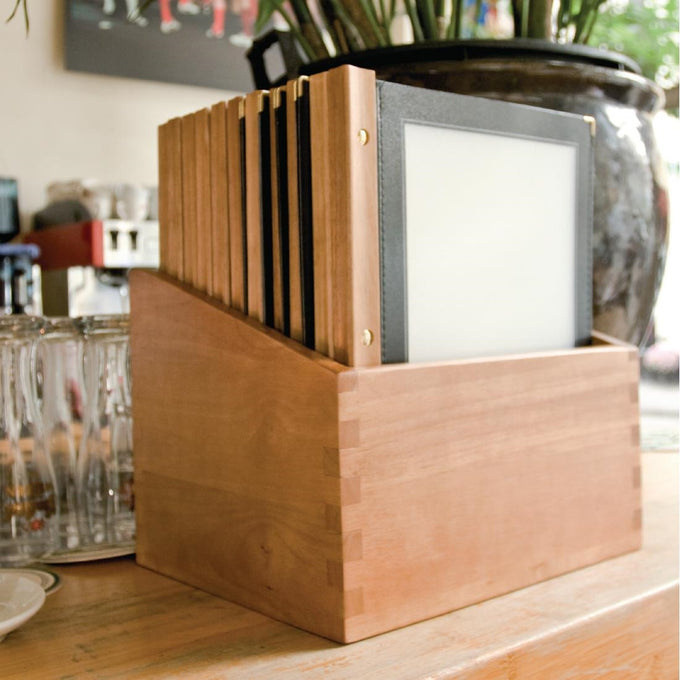 Protège-menus cadre en bois A4 noirs (lot de 20) - Securit