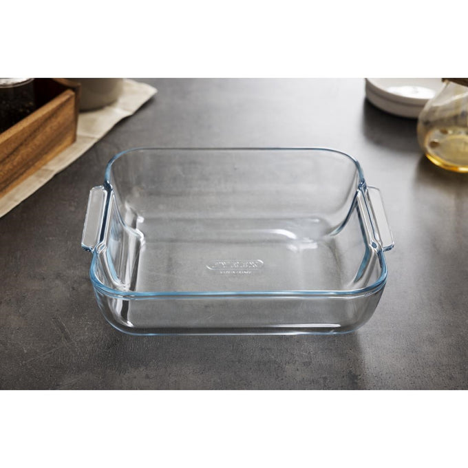 Plat carré en verre 210 mm - Pyrex