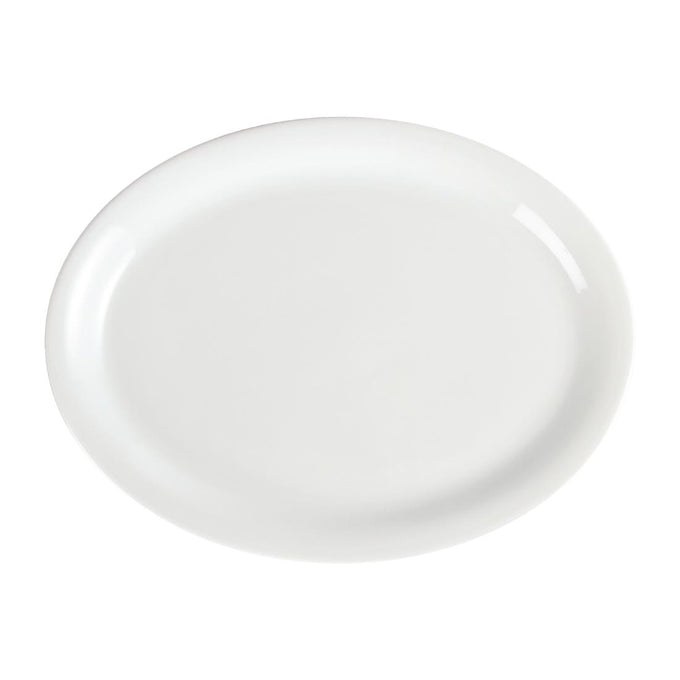 Assiettes Ovales Blanches 295 mm (lot de 6) - Olympia